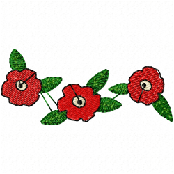 Flowers And Tree Embroidery Design 6